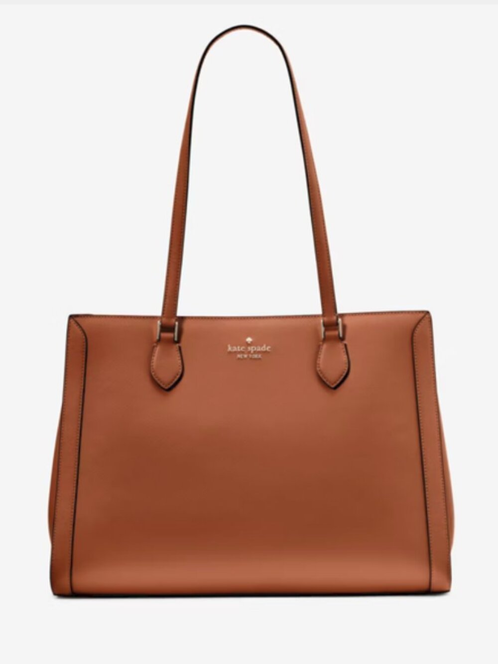 Kate Spade Madison Large Laptop Tote Shoulder Purse - Work School Cavern Clay - Picture 3 of 8
